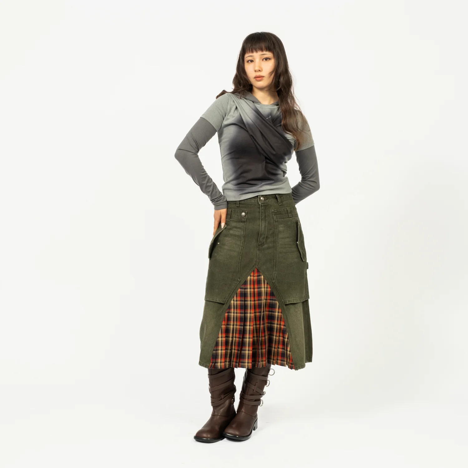 [ANDERSSON BELL] RAPTOR LAYERED PLEATS SKIRT - Image 6