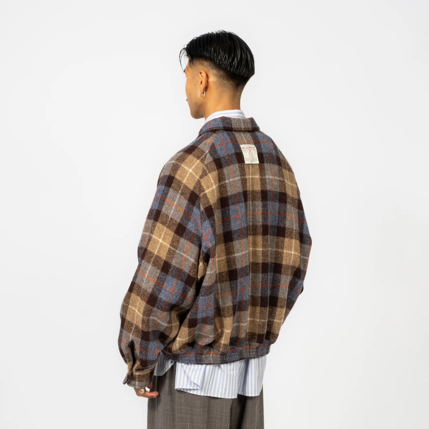 [SILLAGE] ZIP UP BLOUSON PLAID _ HARRIS TWEED - Image 3